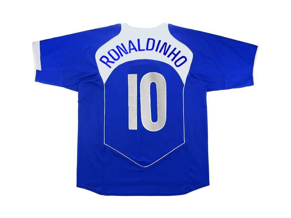 Brazil Brasil 2004 Ronaldinho 10 Away Jersey