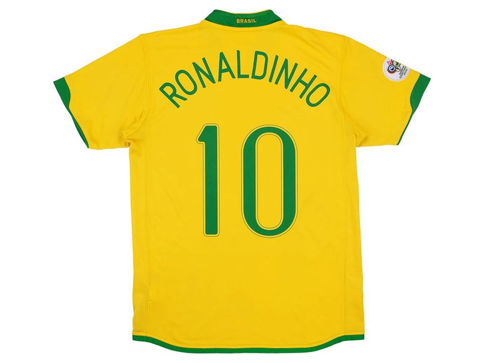 Brazil Brasil 2006 Ronaldinho 10 Home Jersey