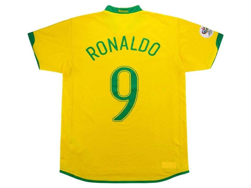 Brazil Brasil 2006 Ronaldo 9 Home Jersey