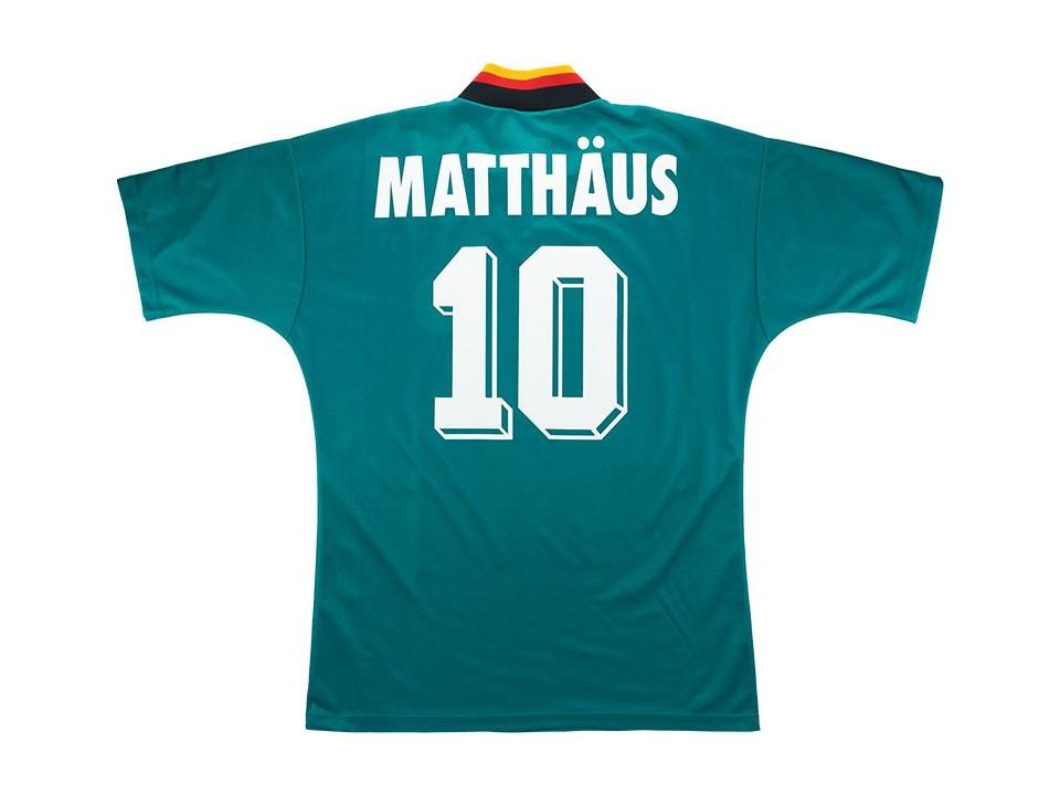 Germany 1994 Matthaus 10 World Cup Away Green Football Shirt Soccer Jersey