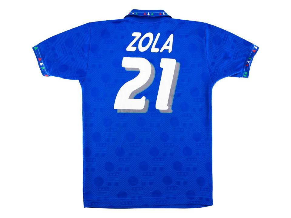 Italy 1994 Zola 21 World Cup Home Jersey