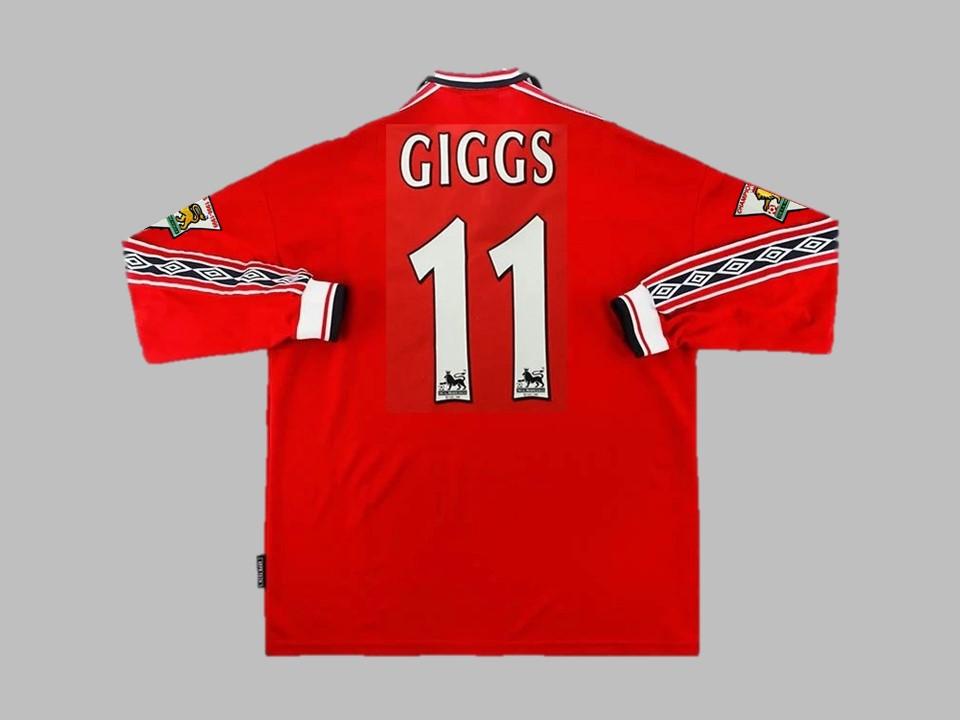 Manchester United 1998 1999 Giggs 11 Home Long Sleeve Shirt