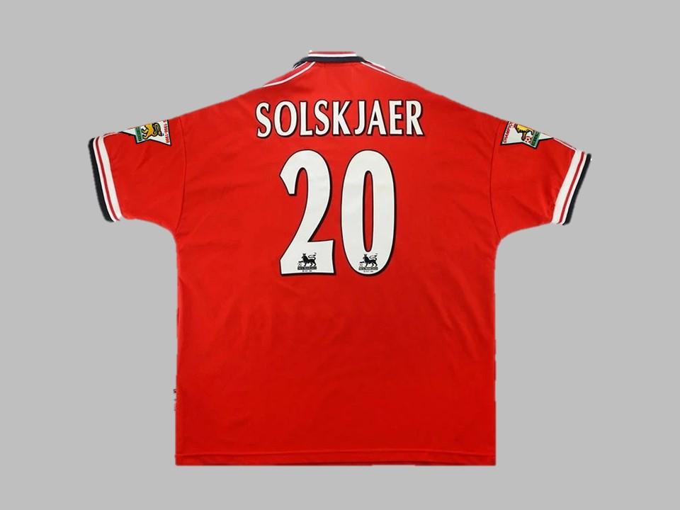 Manchester United 1998 1999 Solskjaer 20 Home Shirt