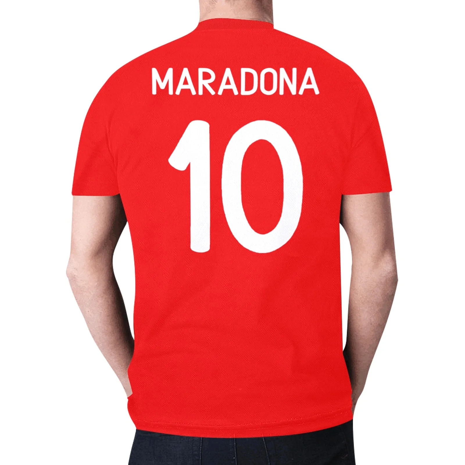 Napoli 1987 1988 Maradona 10 Away Red Shirt