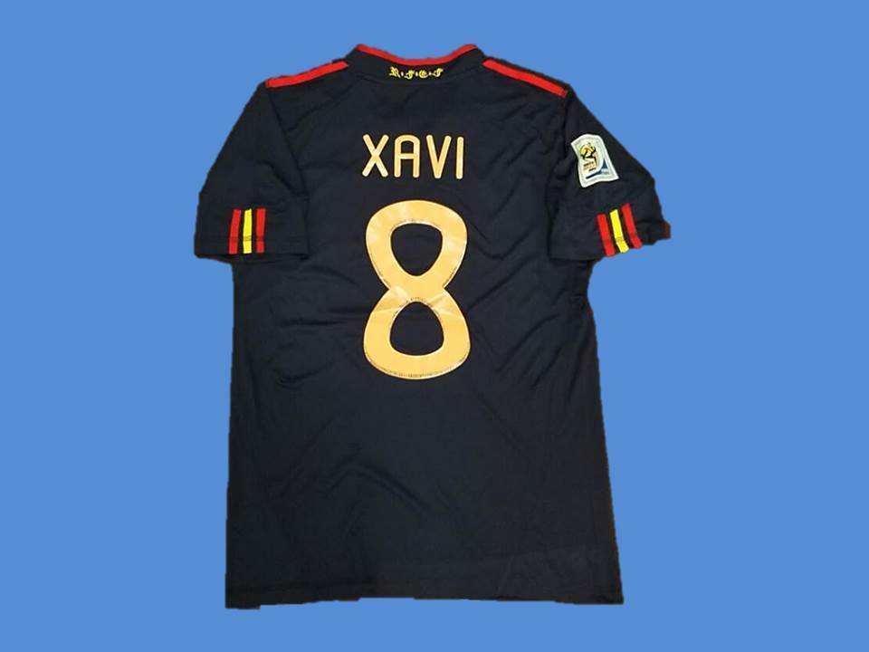 Spain 2010 Espaa Xavi 8 World Cup Final Away Jersey