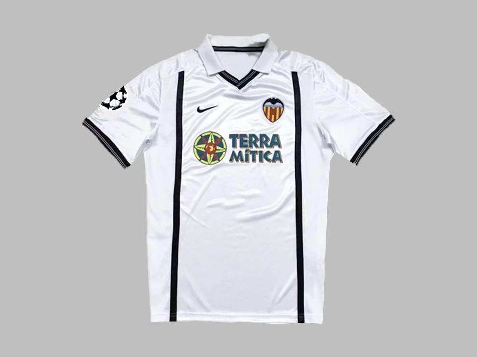 Valencia 2001 Ucl Final Home Shirt